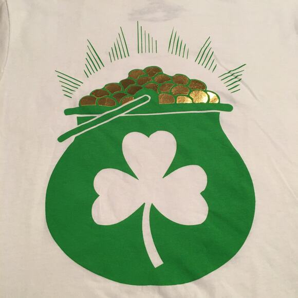 Pot of Gold St Patrick's Day t-shirt White amazing condition SZ M - Picture 1 of 6